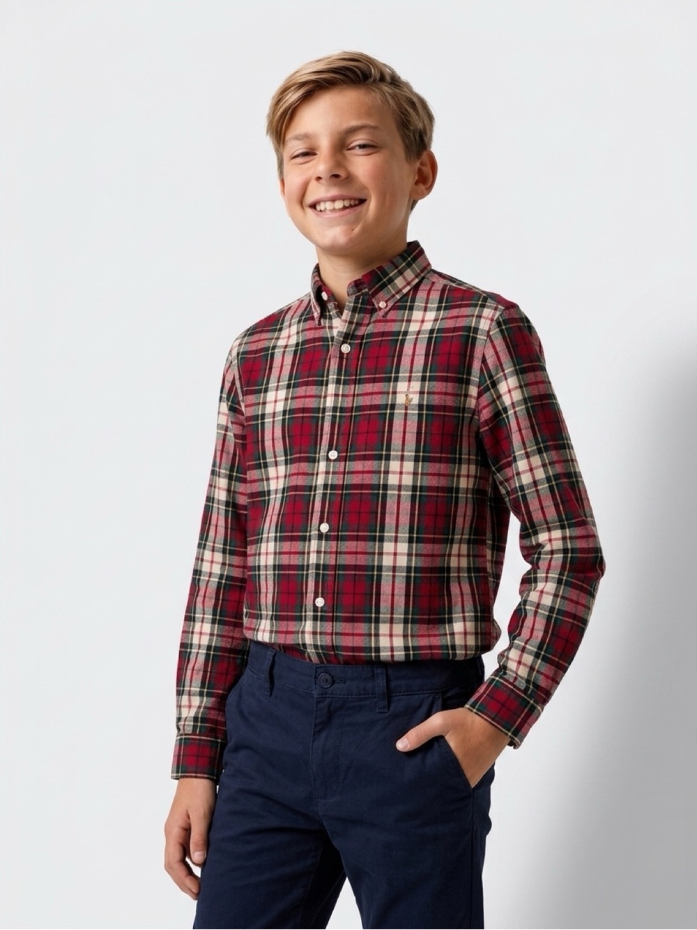 NWT Polo Ralph Lauren Boys  Button Down Shirt L 14 16 School Flannel